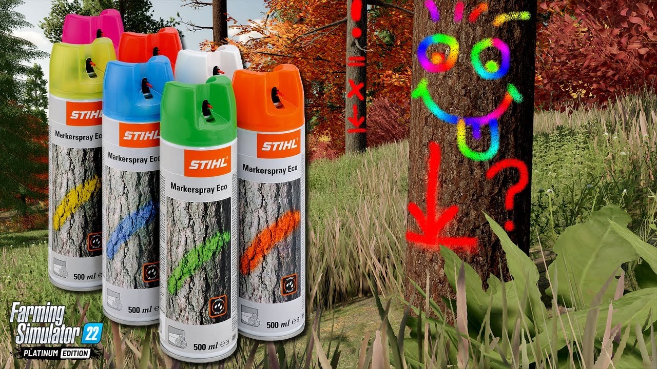 Farming Simulator 22 - 🔴🟠🟢 Spray'e do znakowania drzew - PLATINUM DLC |#FS22