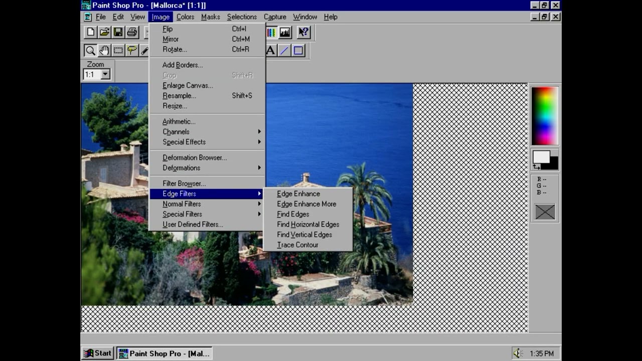 Paint Shop Pro 4.12 in 1996