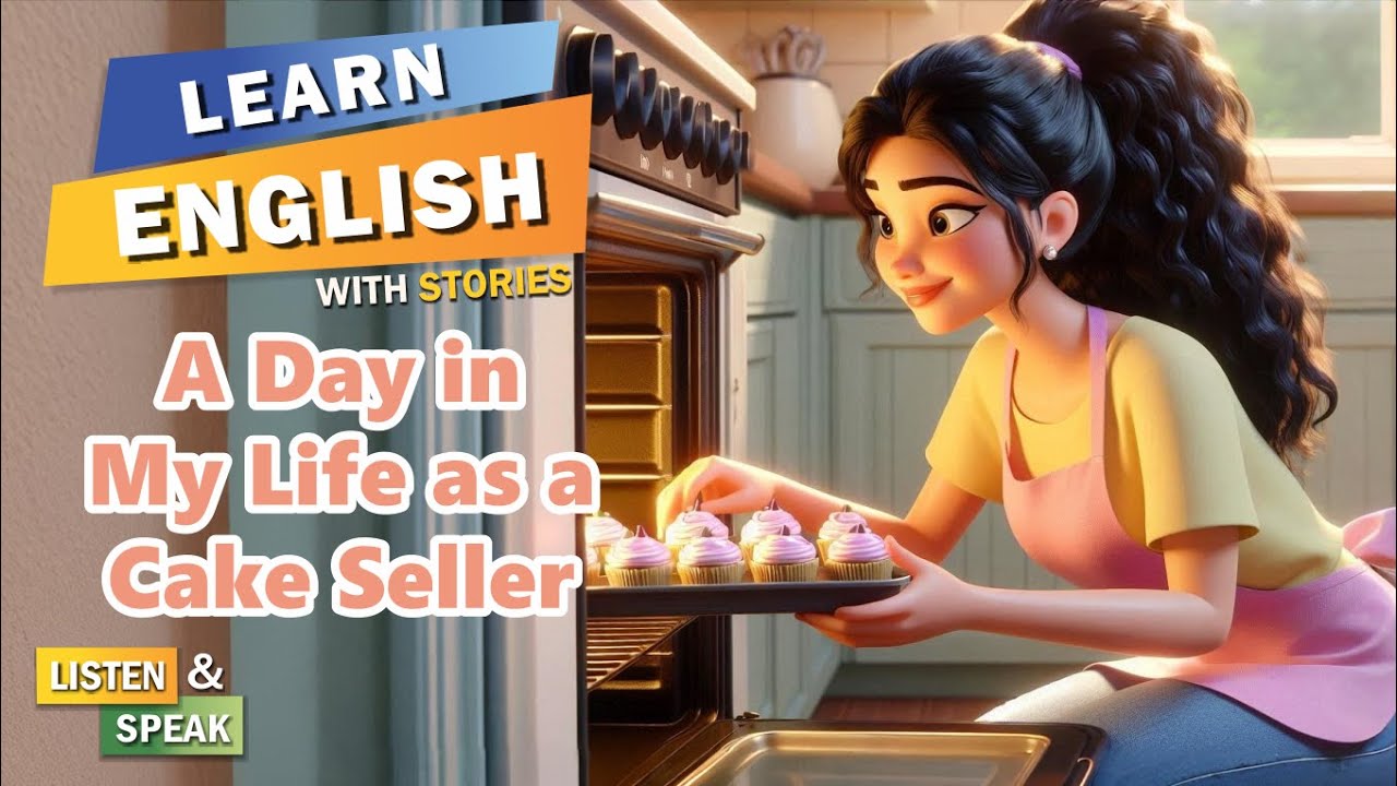 День из моей жизни в качестве продавца тортов 🎂 | Учите английский с Daily Life Story