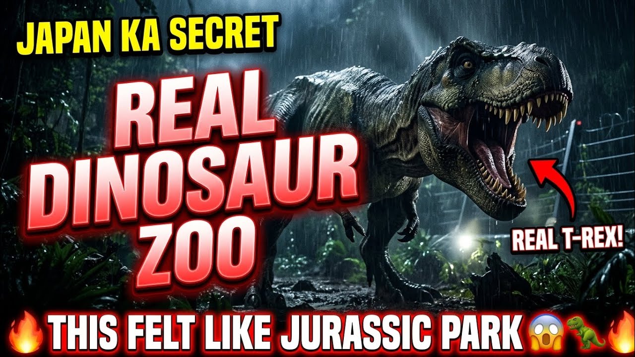 😱 Japan's SECRET Real Dinosaur Zoo! T-Rex Roar + Raptors Scared Me 😱 | Jurassic Park in Real Life