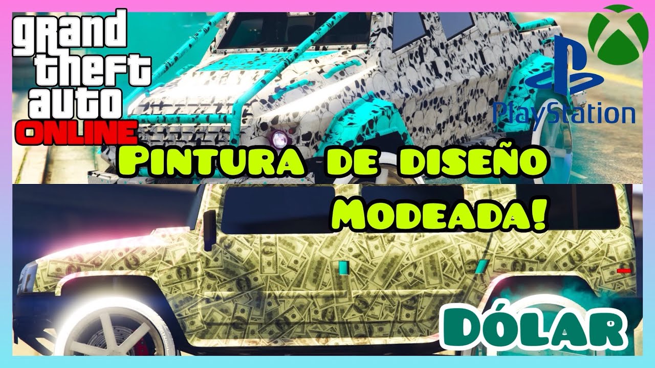 COMO PONER PINTURA DE DISEÑO MODEADA PEGATINA DE DOLAR - SIN RC BANDITO - GTA 5 ONLINE - PS4 & Xbox
