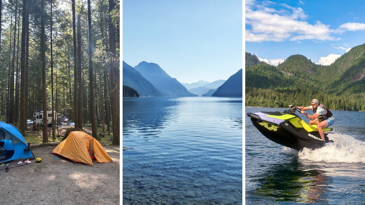 Кемпінг на озері Алуетт: катаємось на водних мотоциклах! Тестуємо намет Naturehike