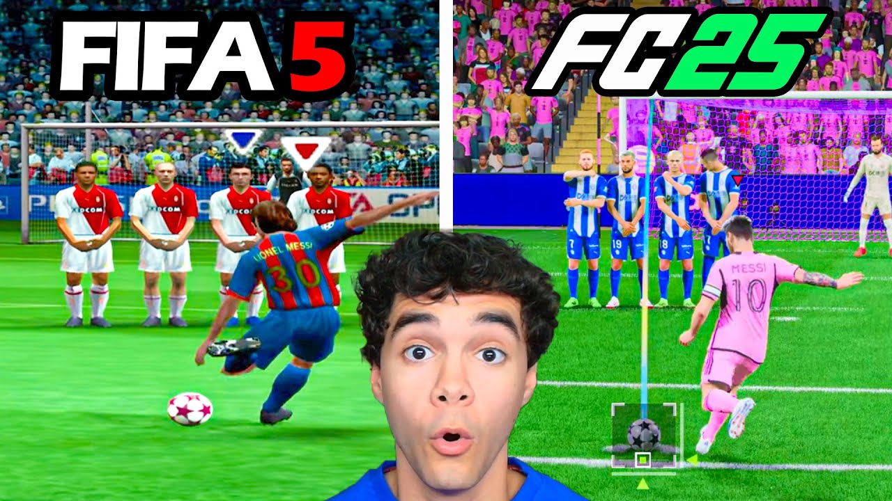 ¡GOL DE FALTA CON MESSI EN TODOS LOS FIFA!
