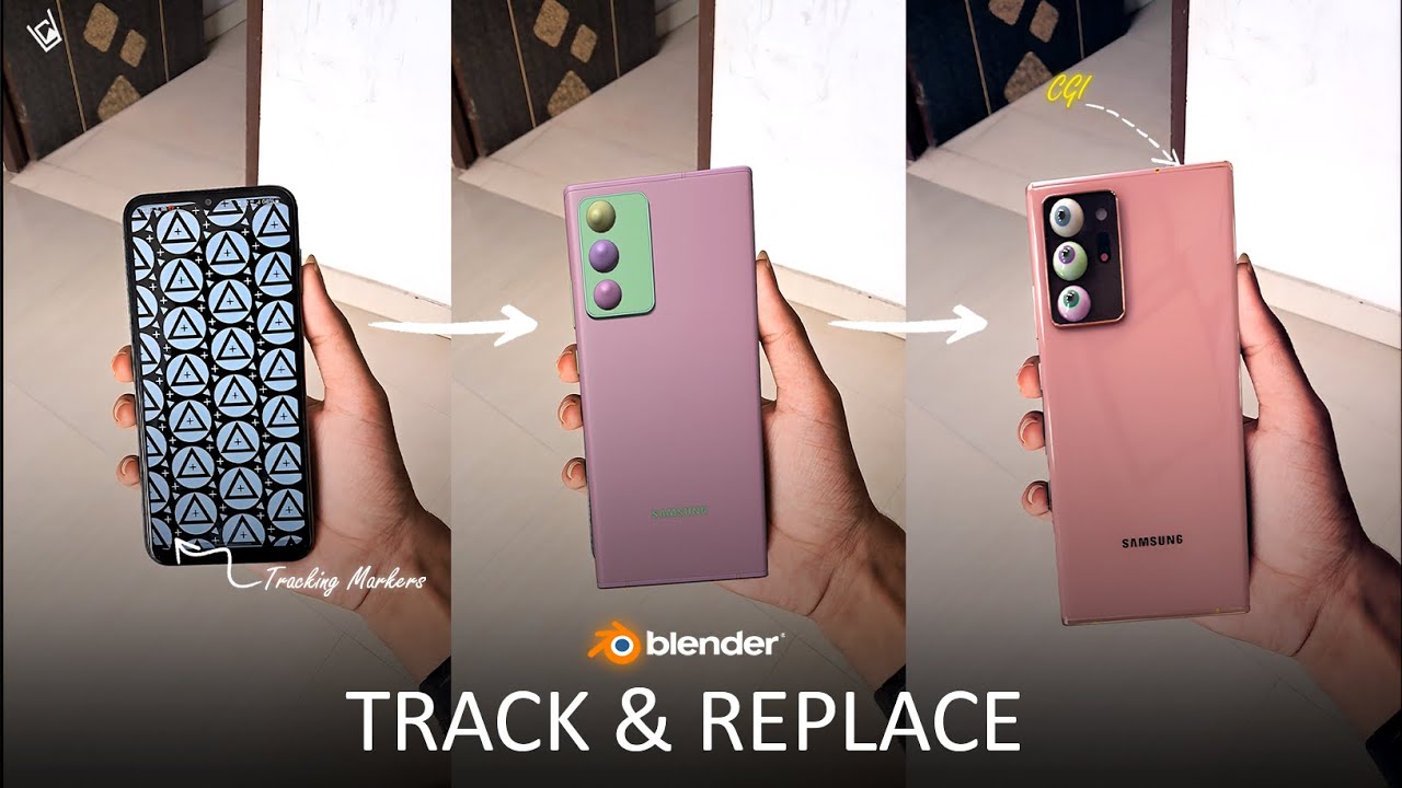 Blender VFX Tutorial | Track and Replace Phone Camera with 3D Model
