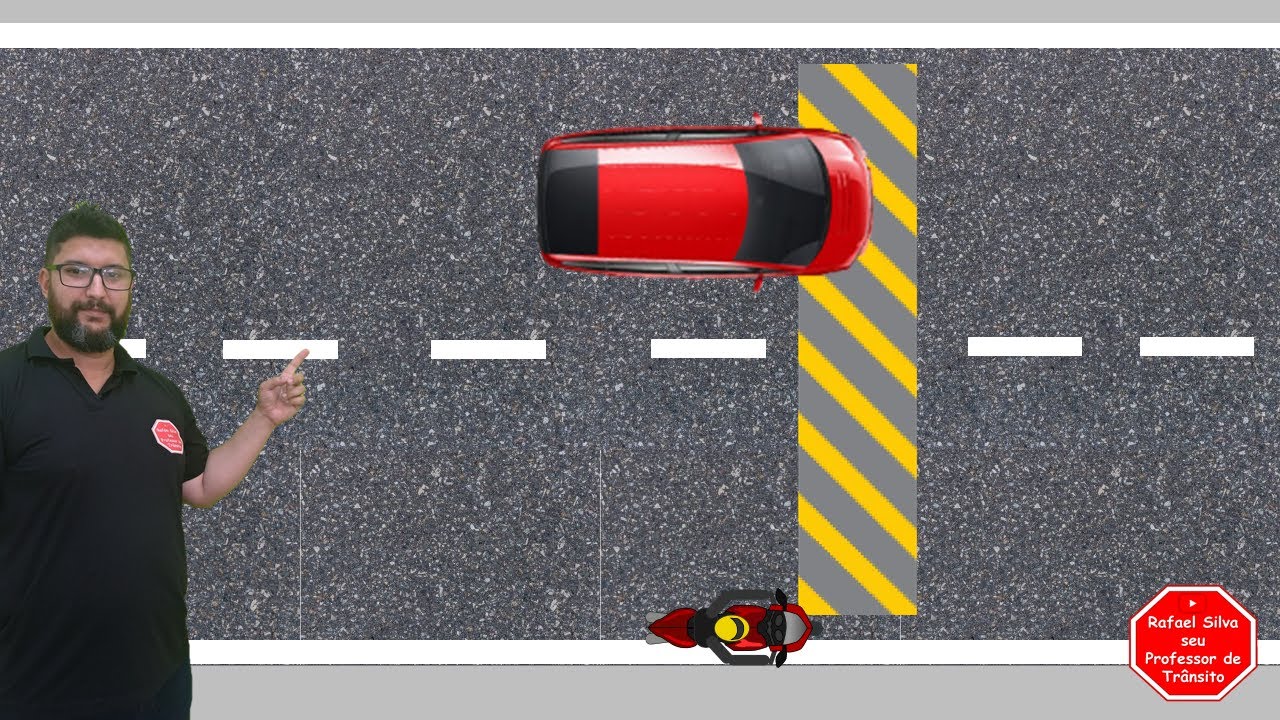 MOTO PASSAR ENTRE A GUIA E A LOMBADA - DICAS DE TRÂNSITO - AULAS COM ANIMAÇÃO
