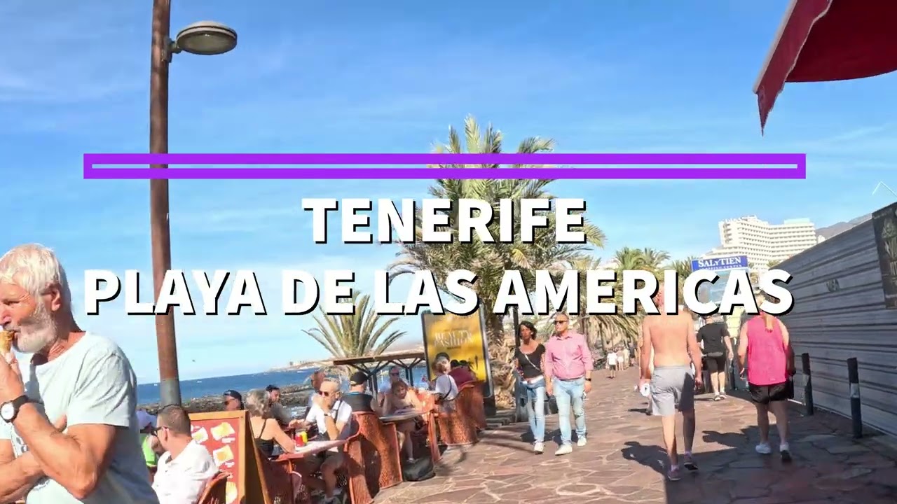 Winter in Tenerife, Spain - Walking from Playa de Troya through Playa de El Bobo with Ambient Sound