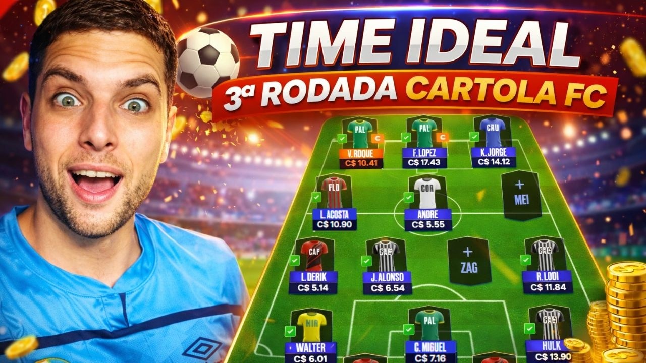 CARTOLA FC 3 RODADA 🔥 MELHOR TIME PARA MITAR E VALORIZAR | DICAS + ESCALA&Ccedil;&Atilde;O IDEAL
