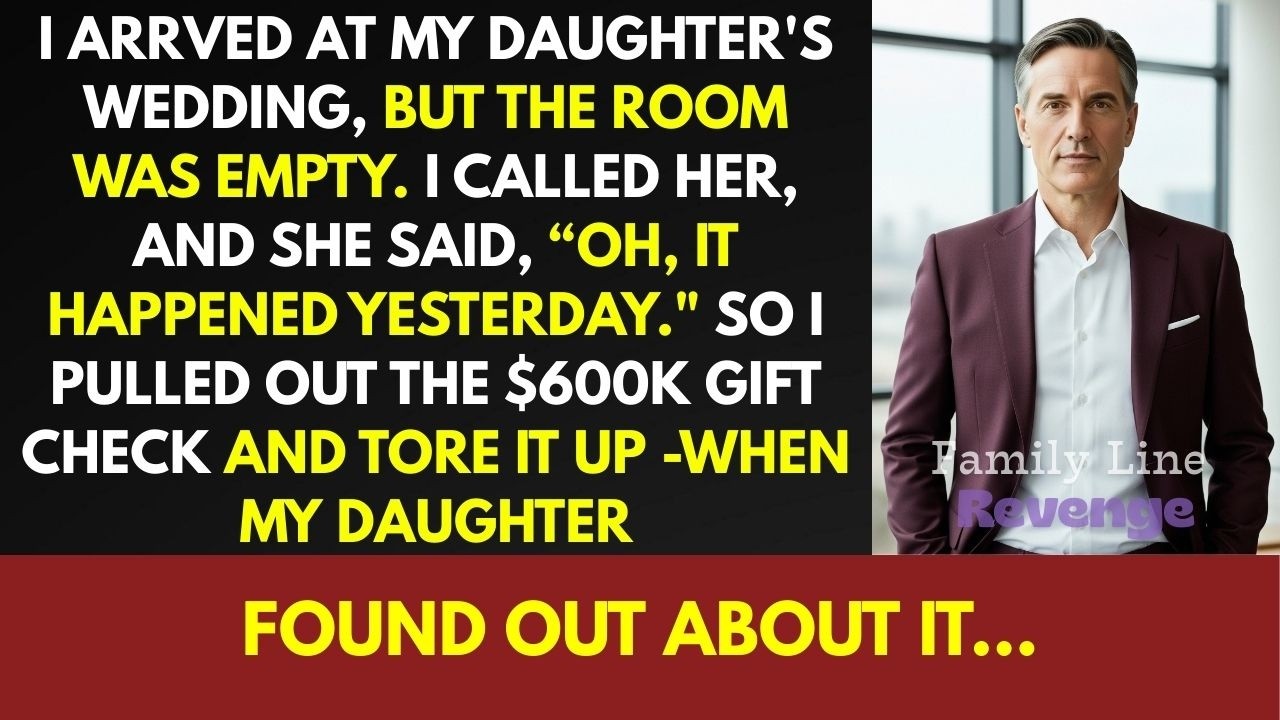 My Daughter Hid Her Wedding From Me, So I Tore Up the $600K Check When She Found Out…