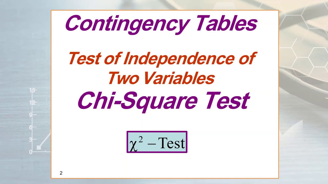 Chi square Test - community medicine lec9