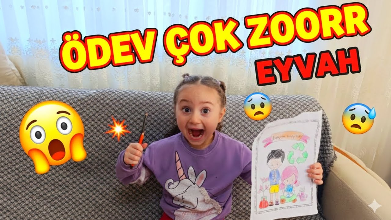 FİGEN SU ÖDEV YAPMAK İSTEMİYOR! 🚫 ÖDEV ÇOK ZOR! 😱@KuzeyElif @elifsinemtv @FigenSuu #eğlence #ödev 