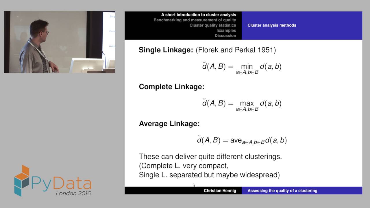 Christian Hennig - Assessing the quality of a clustering