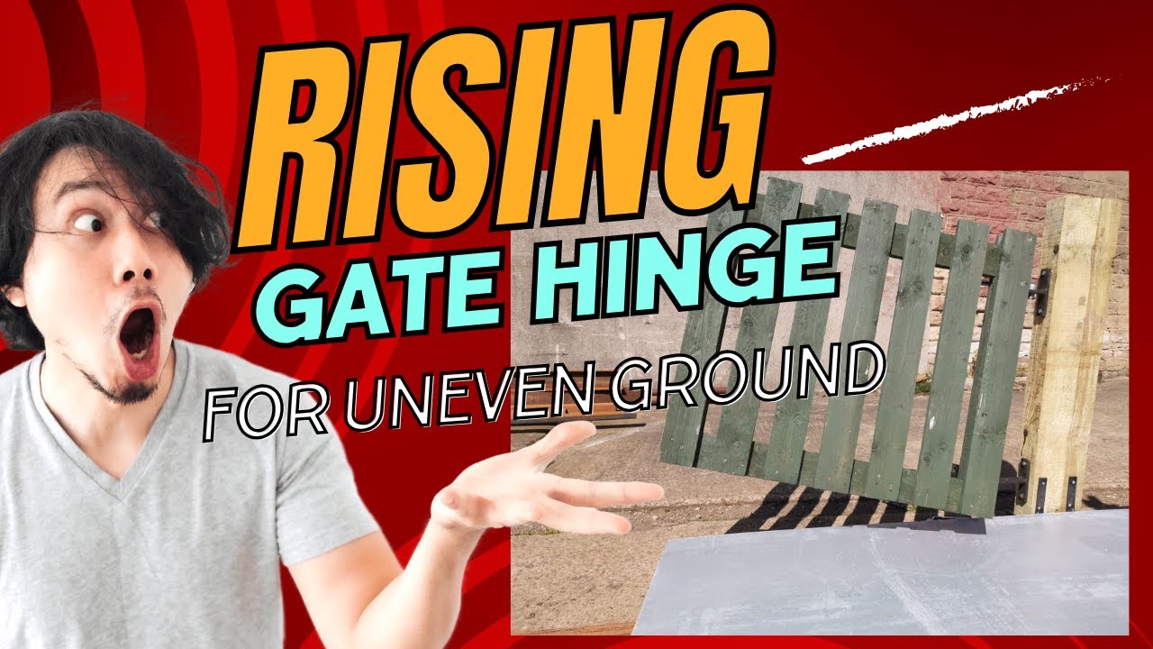 Lifting Rising Gate hinge that lift a gate over inclined uneven ground.