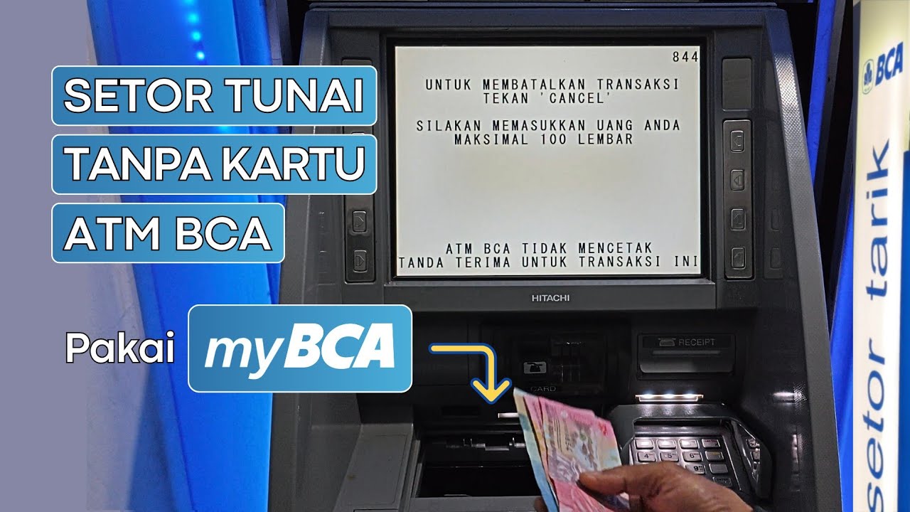 Cara setor tunai tanpa kartu ATM BCA setor tunai pakai myBCA