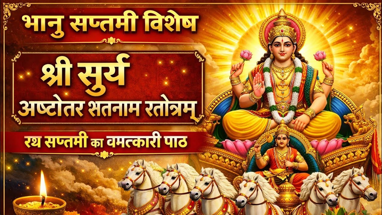 भानु सप्तमी विशेष | श्री सूर्य अष्टोत्तर शतनाम स्तोत्रम् | रथ सप्तमी का चमत्कारी पाठ