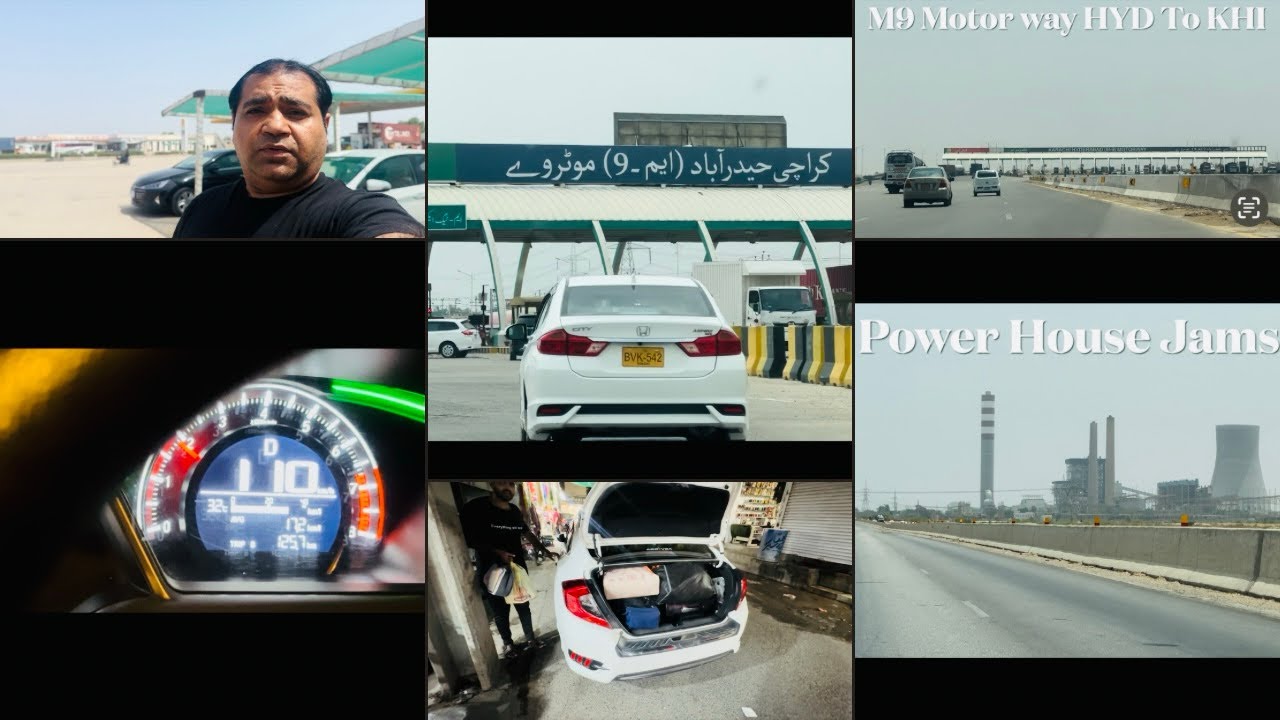 Sialkot to Karachi By CAR civic 2019 average per liter 17.5  km  #ytvideo #subscribe #funny