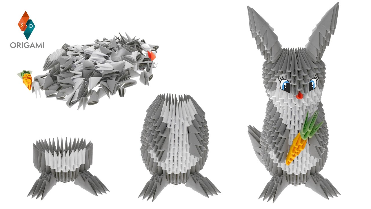 3D Origami - Rabbit - Time-lapse