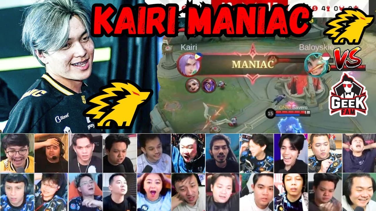 GILA LING KAIRI MANIAC! REAKSI STREAMER ONIC ESPORT VS GEEK FAM BABAK PLAY OFF MPL ID S15!