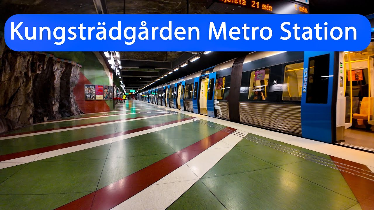 Kungsträdgården Metro Station In The Heart Of Stockholm, Sweden 2024 #sweden #walking #metro