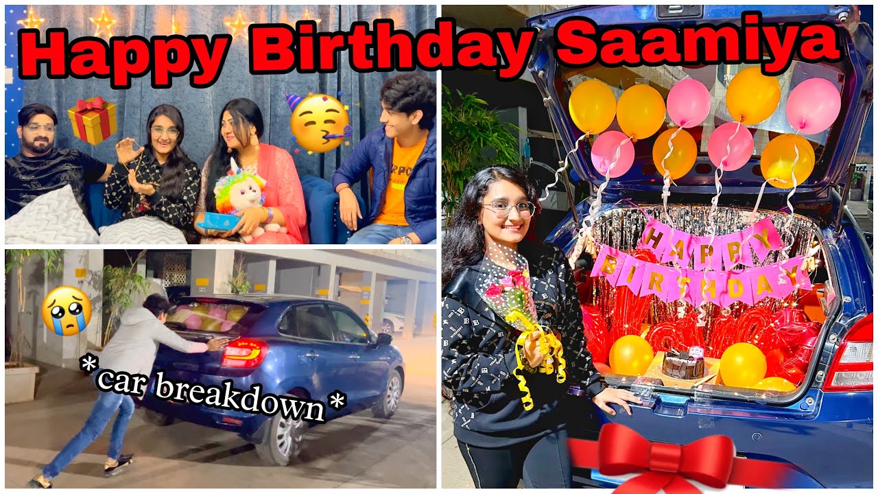 Happy Birthday🎂Saamiya | Car boot decorated | Surprise Celebration |Car ko Maara dhakka #familyvlog