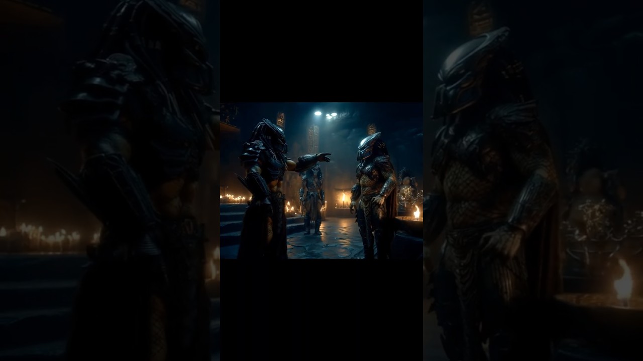 PREDATOR YAUTJA KING 👑 | Clan Showdown on the Sacred Ground | #predator #predatorbadlands #ai #lore