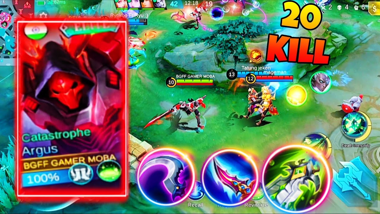 20 Kill +  ARGUS ROAD TO MYTHIC 🤫 | Mobile Legends 5v5 