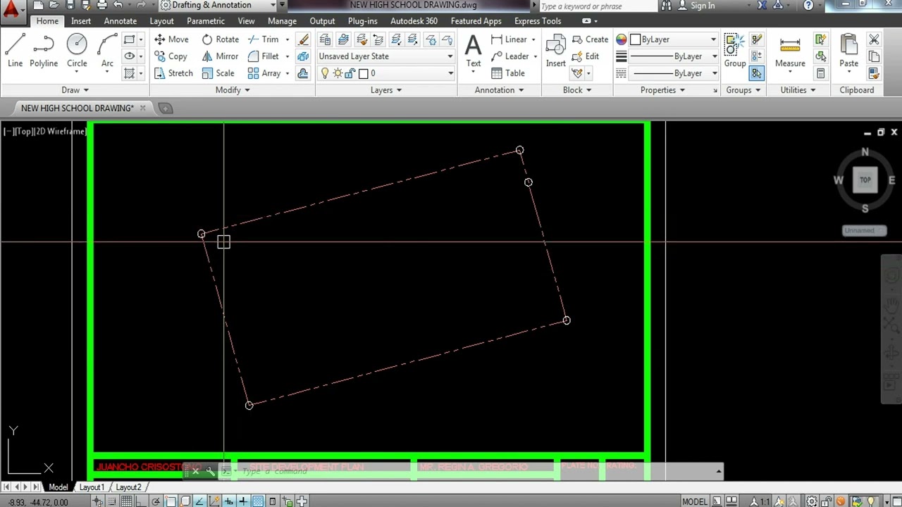 Drawing Exercise 5: How to Draft Lot/Site Development Plan using Auto CAD
