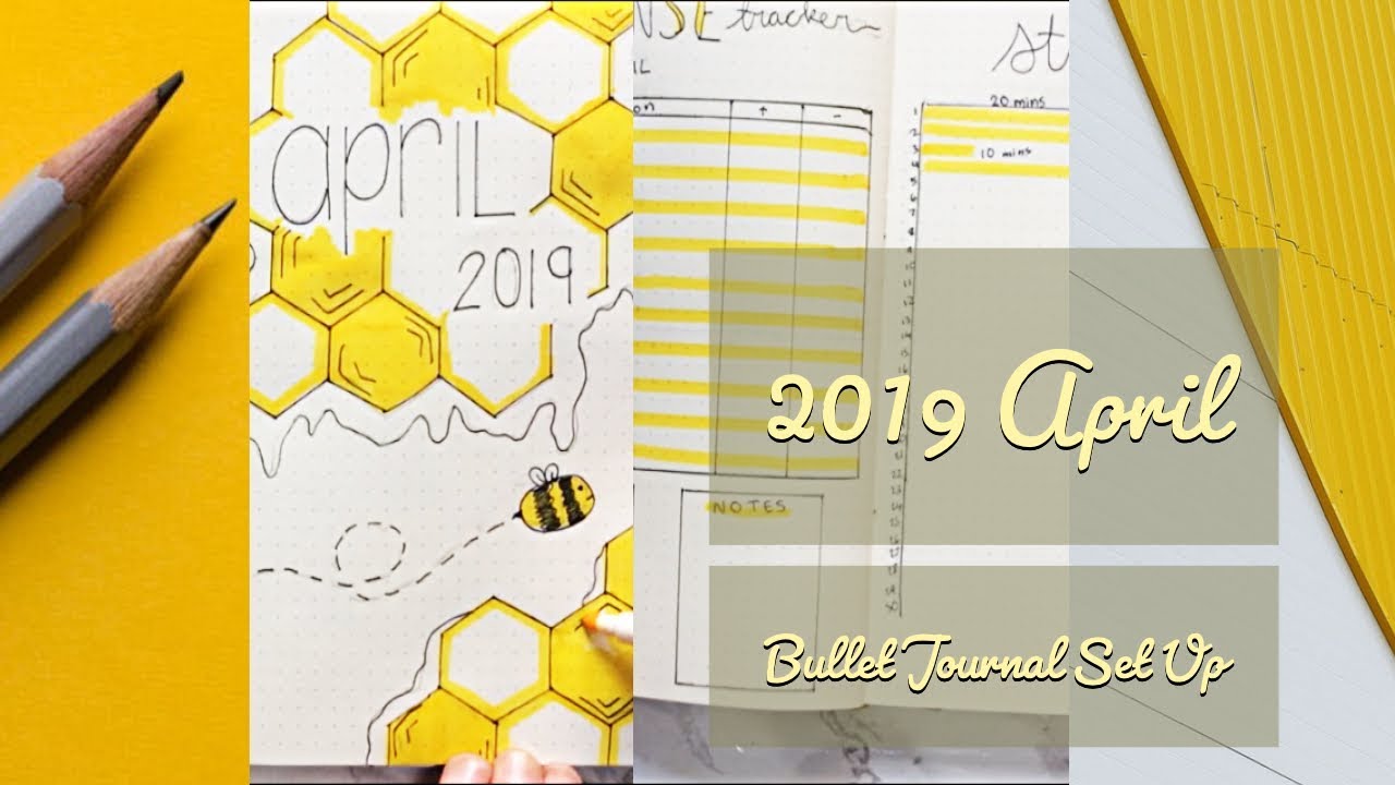 April Bullet Journal Set Up 2019| Honeycomb Theme
