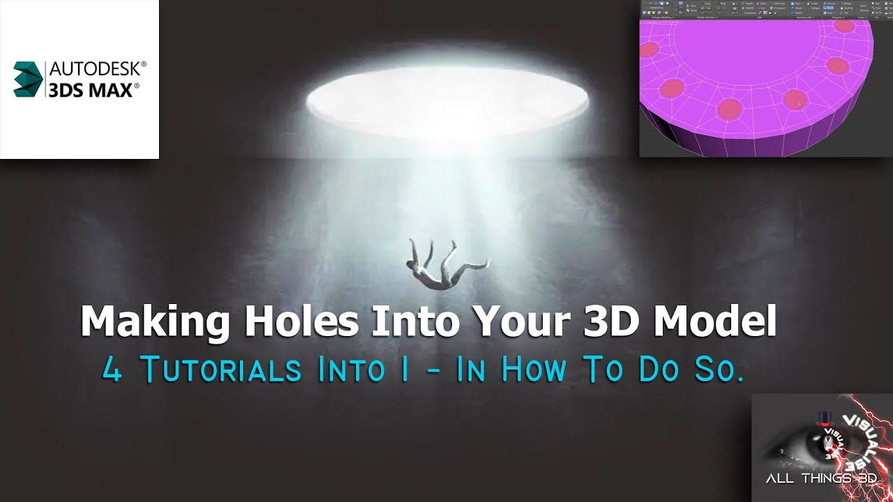 3Ds Max Retro -Making Holes Into Your Model -4 Tutorials Into 1 In How To Do So