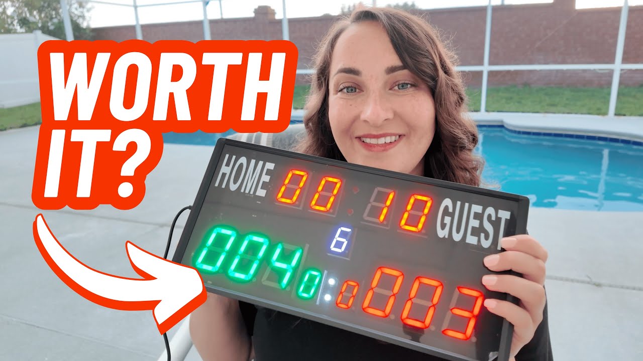 Samshow LED Scoreboard Review | Digital Score Keeper, Remote, Timer, 12/24h Clock, Bright & Portable