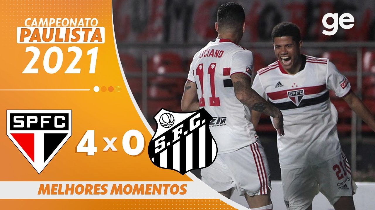 SÃO PAULO 4 X 0 SANTOS | MELHORES MOMENTOS | 3ª RODADA PAULISTA 2021 | ge.globo