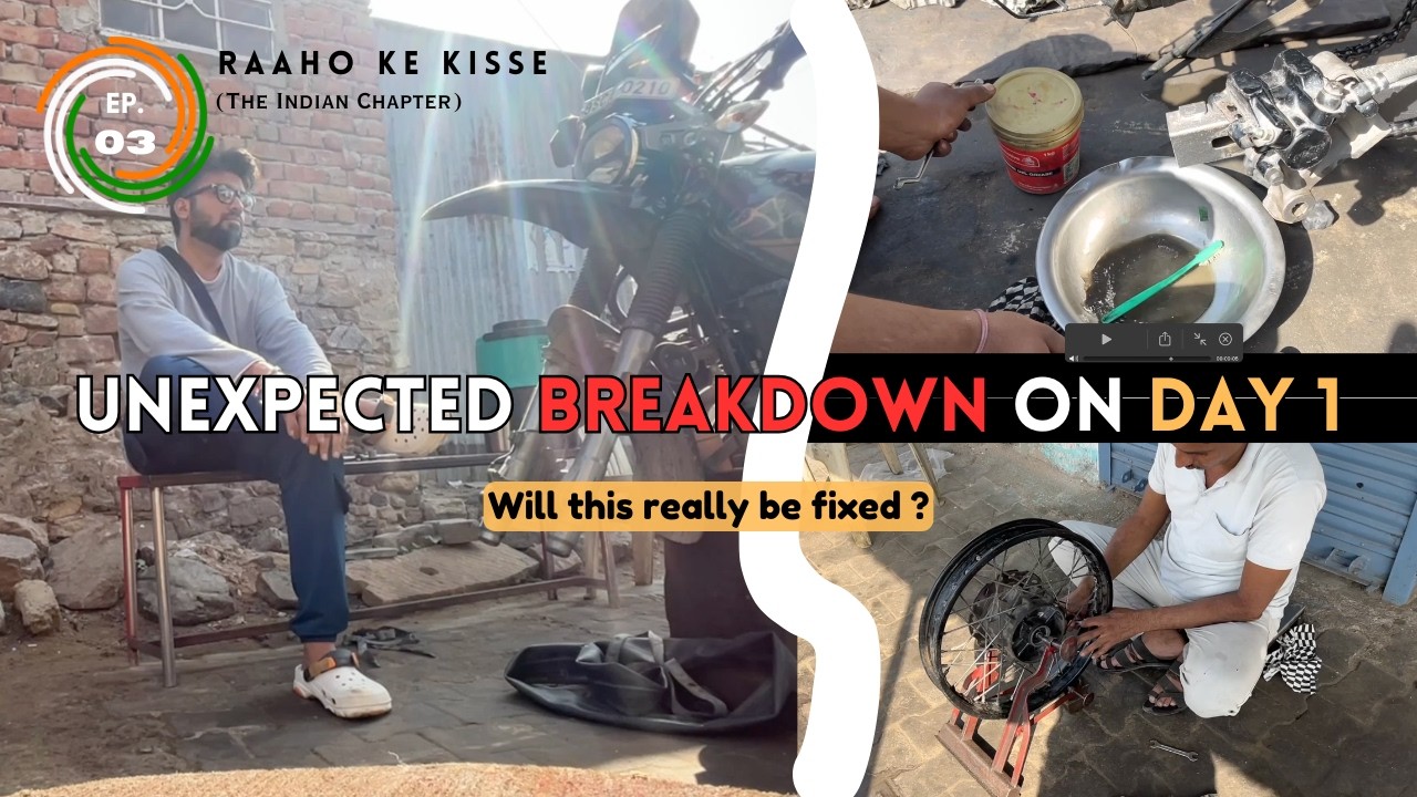 Facing issue with Bike on Day 1 | Reality of Solo Travel | Riding India Alone Ep. 03
