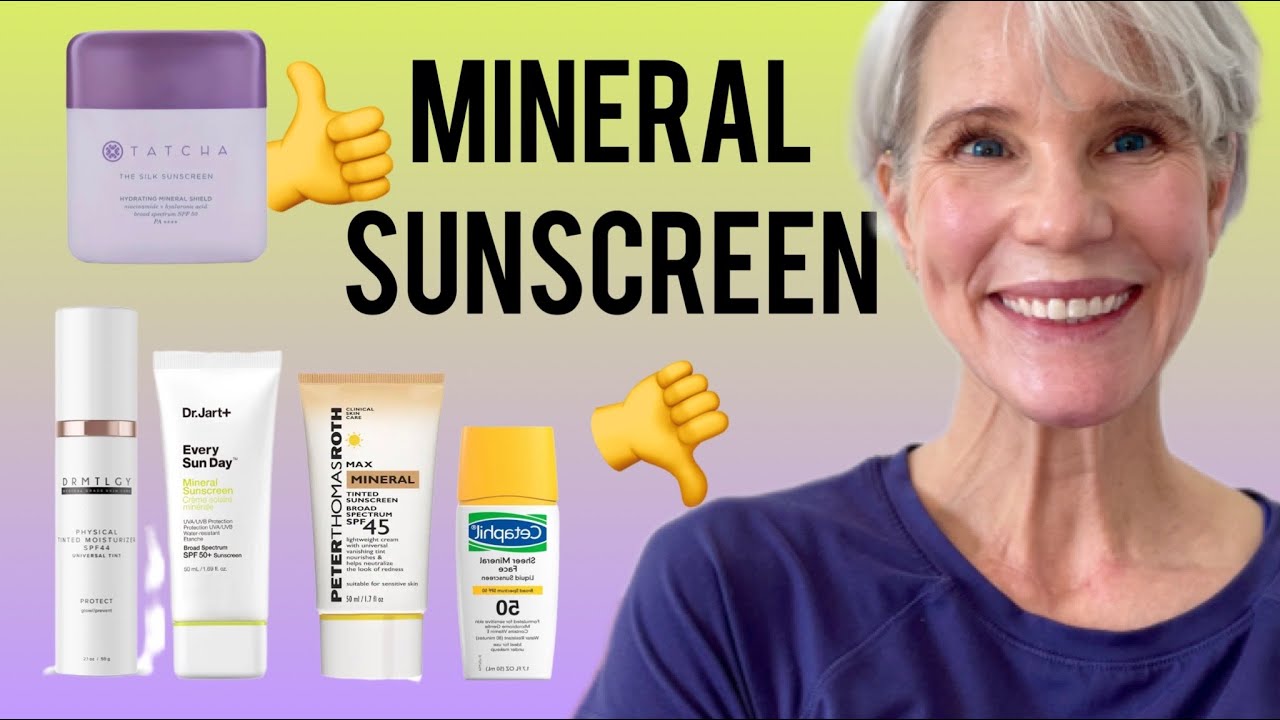 AFFORDABLE SUNSCREENS FOR MATURE OVER 50 SENSITIVE SKIN / MINIMAL WHITE CAST!
