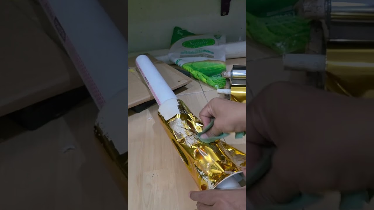 Cat emas gosok Gold paint rubbed