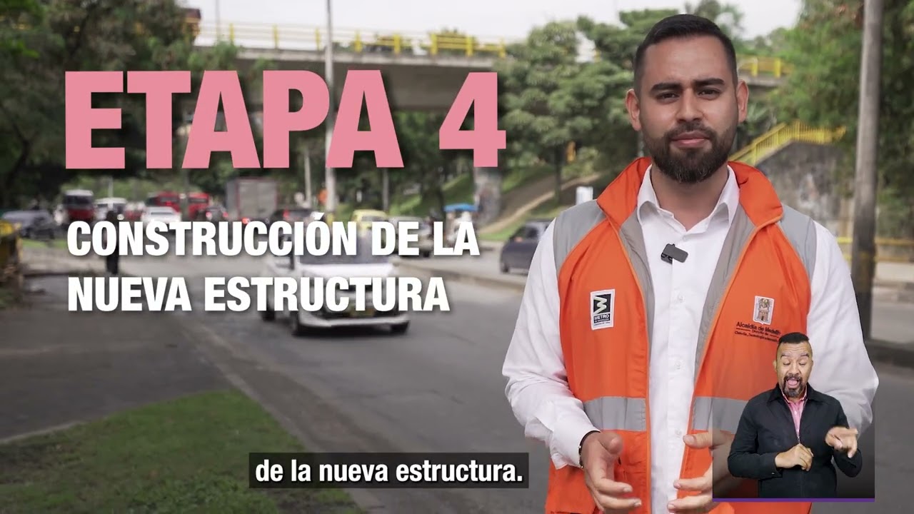 Etapas de la construcción del nuevo puente La Iguaná
