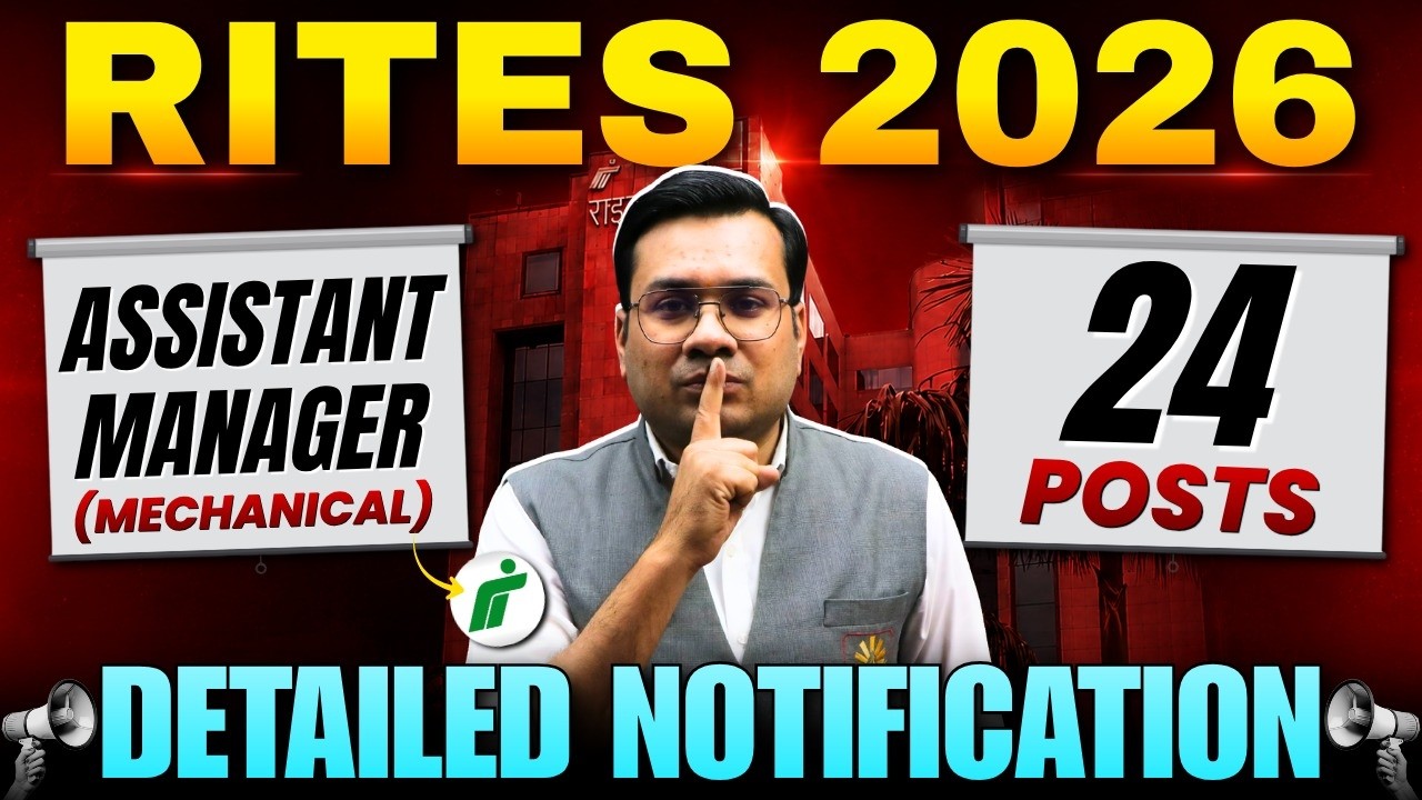 🔥 RITES Assistant Manager Recruitment 2026 | 24 Vacancies | Complete Notification Analysis