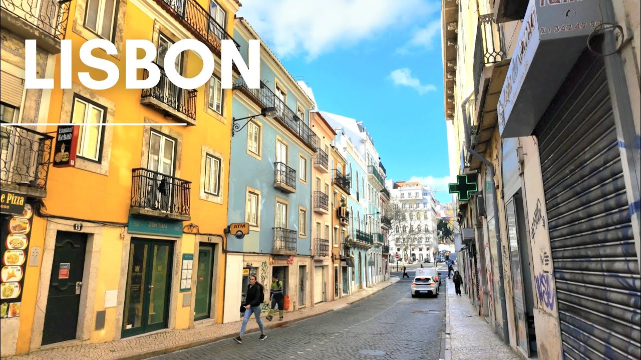 The Peaceful Streets around Avenida da Liberdade in LISBON Portugal