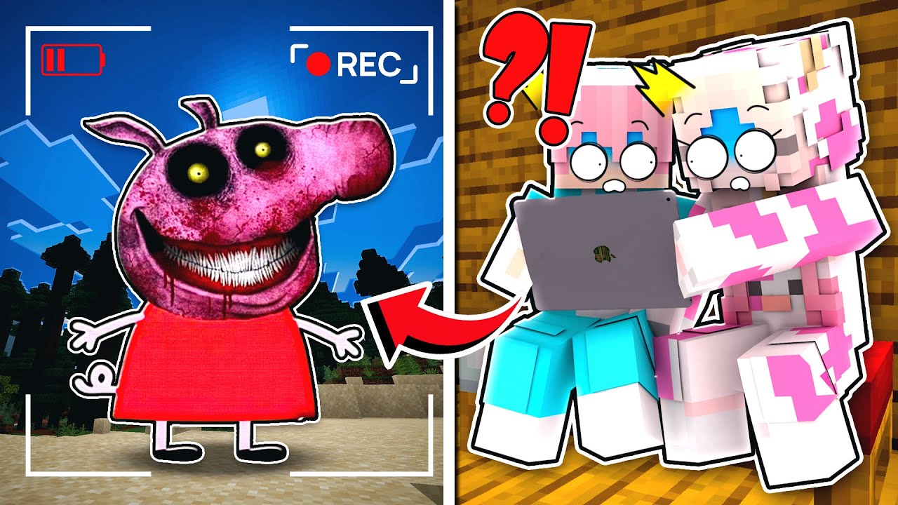 MOMON & ATUN LOAT PENAMPAKAN PEPAPIG EXE di CAMERA CCTV Depan RUMAH MINECRAFT @BANGJBLOX 