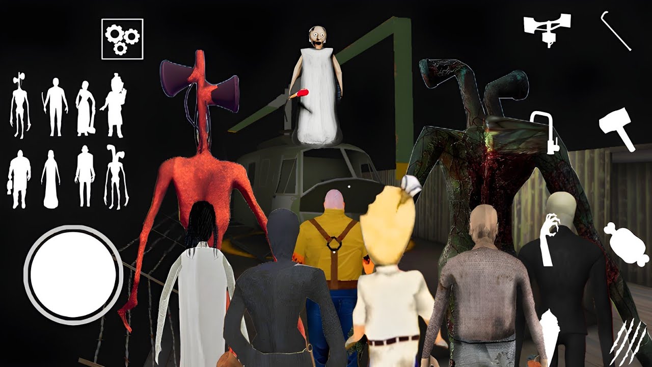 Playing As Grandpa, Evil Nun, Slendrina, Nosferatu, Siren Head, Pipe Head, Rod & Mr Meat In GRANNY 2