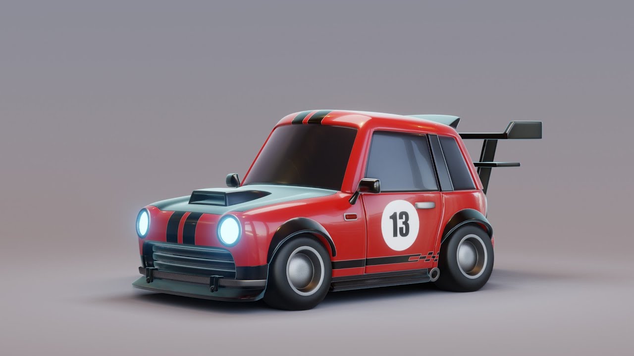 Blender Modeling Timelapse Creating Stylized Car II