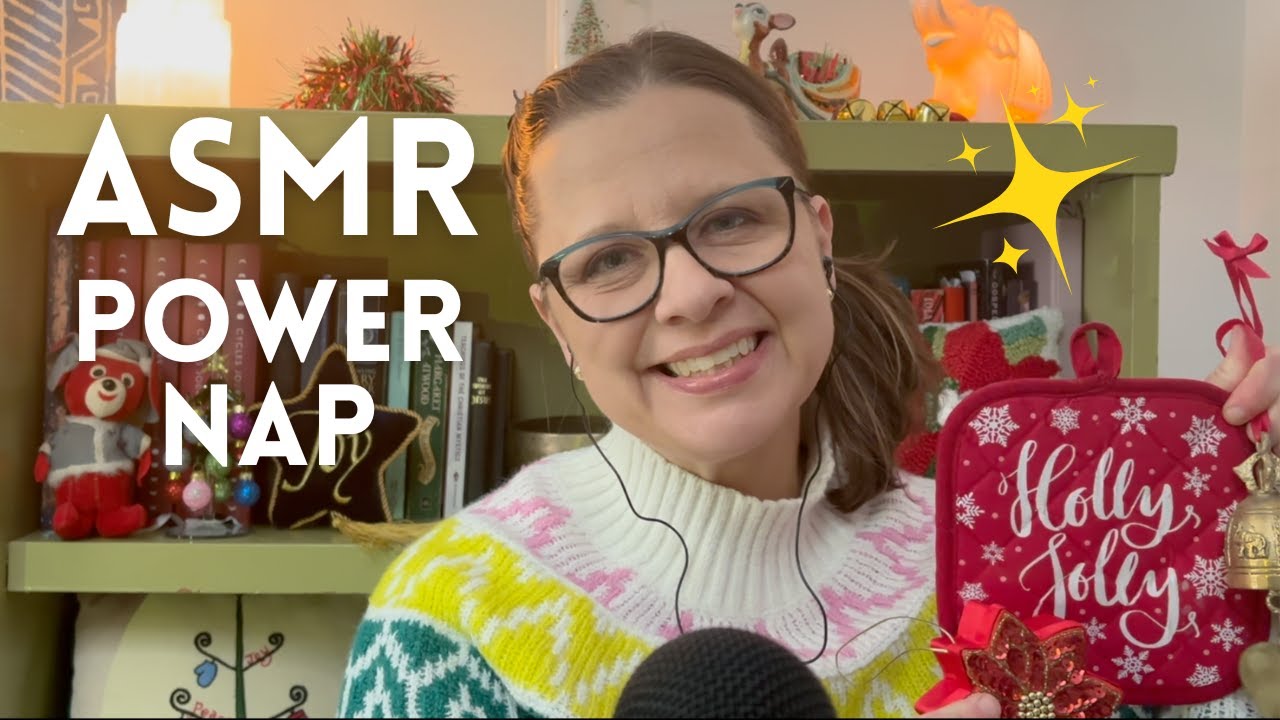 ASMR 15 Minute Power Nap #10 🧡 Soothing Sounds for Sleep (unintelligible whispers, tapping, fabric)