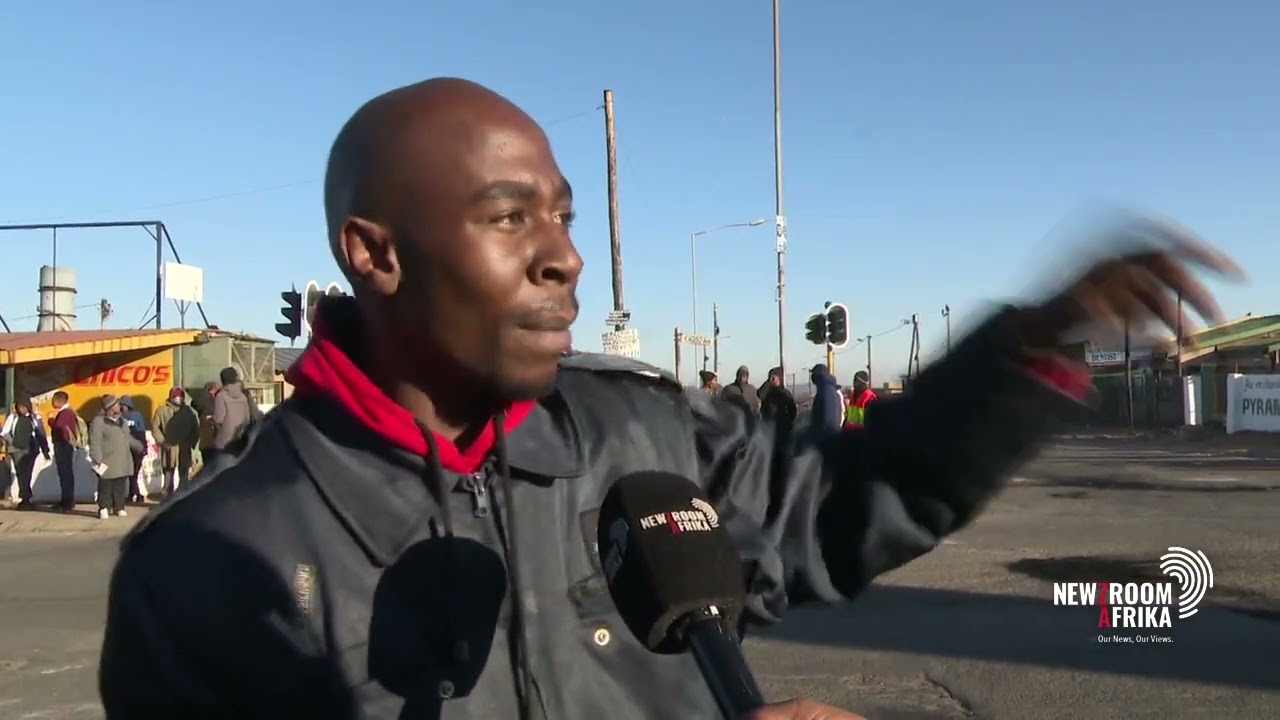 Kagiso residents protest against illegal mining