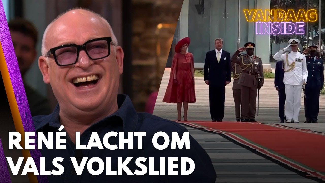Ren&eacute; lacht om vals volkslied bij staatsbezoek Willem-Alexander en M&aacute;xima aan Kenia | VANDAAG INSIDE