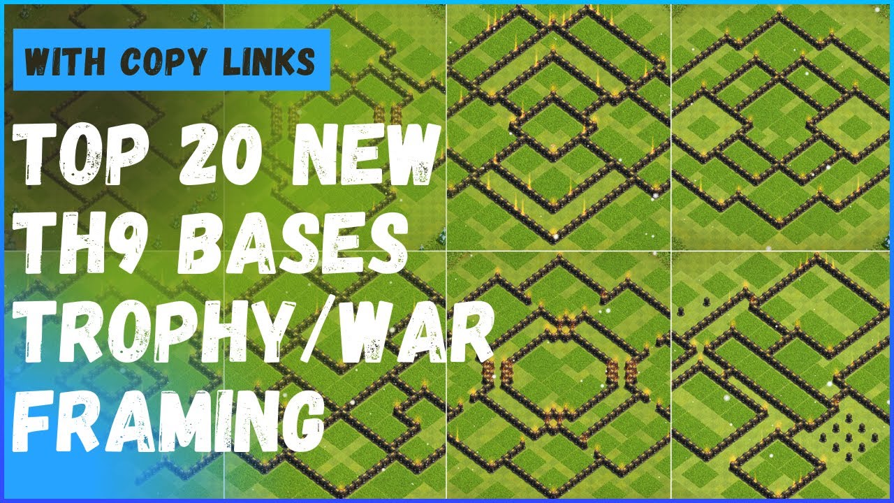 Best Town Hall 9 (TH9) Trophy/Hybrid Base With Link 2021 | TH9 War/Farming Bases - Clash Of Clans