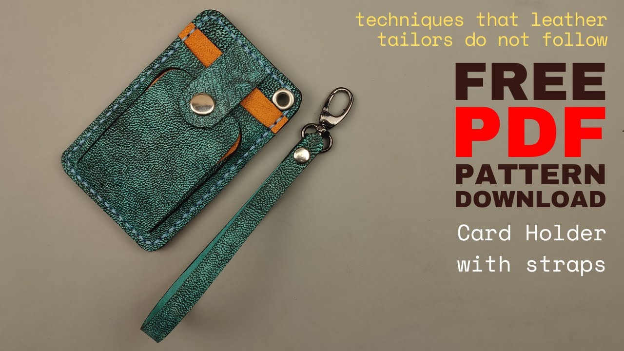 Making a simple vertical card holder with straps | Free PDF Pattern