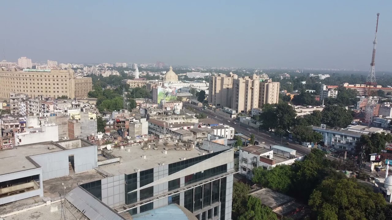 City Of Lucknow, Vidhan Sabha Marg aerial view