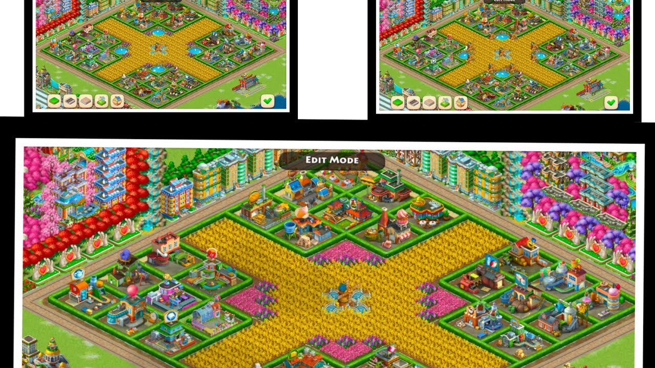 Township factory and fields design together😊