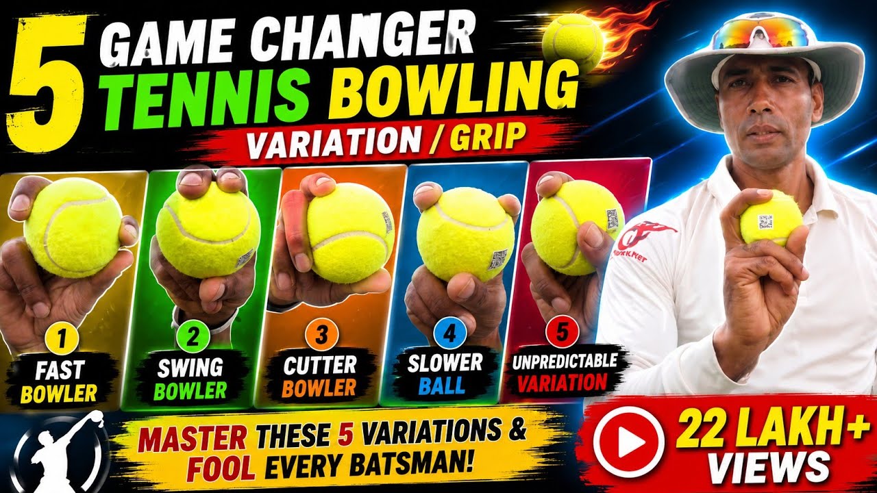 Tennis ball में ये 5 variation सीख गए तो game changer बन जाओगे || Bowling tips ||