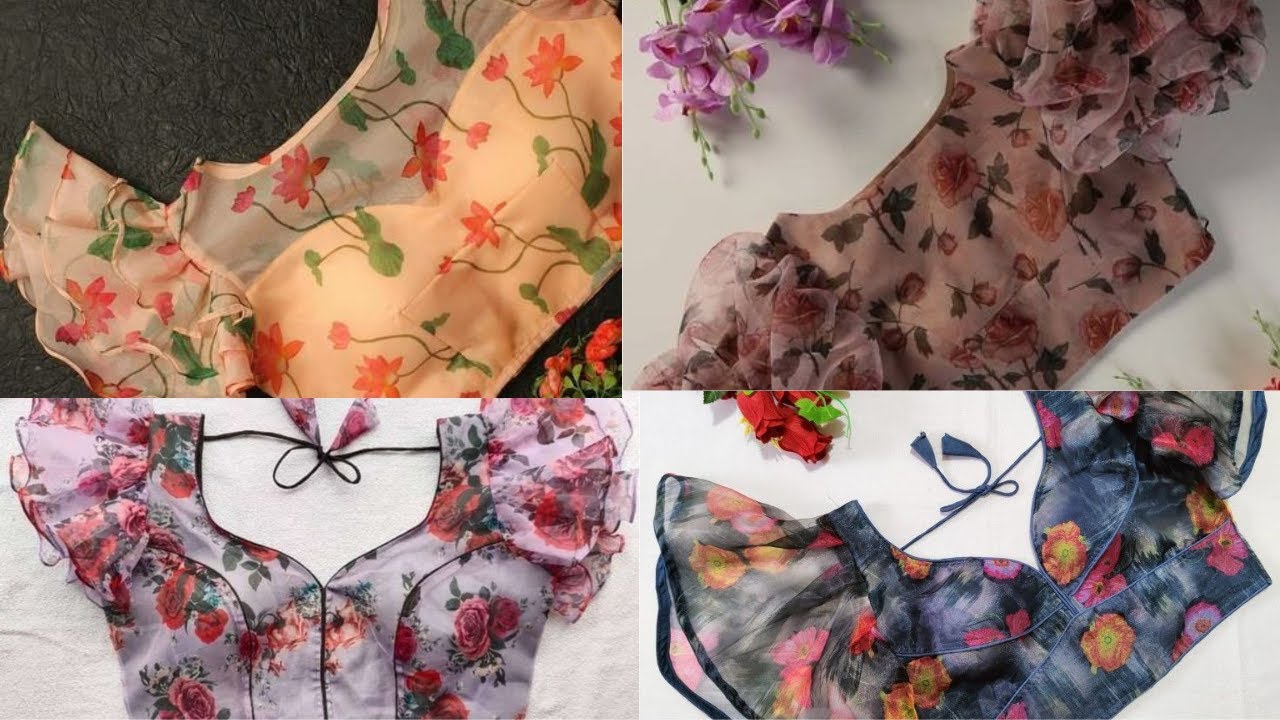 🧡Organza Saree BLOUSE Designs| Latest Blouse Design💞