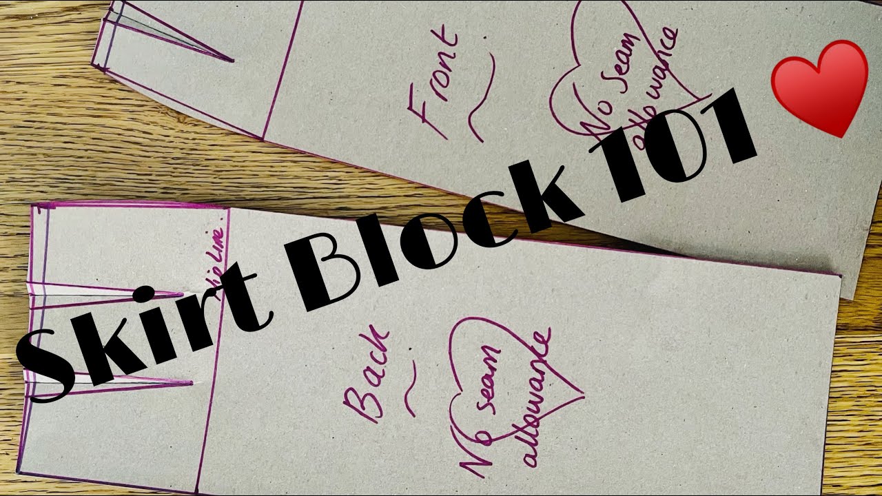 Beginner Pattern Drafting - Skirt Block 101! How To Create A Skirt Block to Your Measurements! 🪡🧵