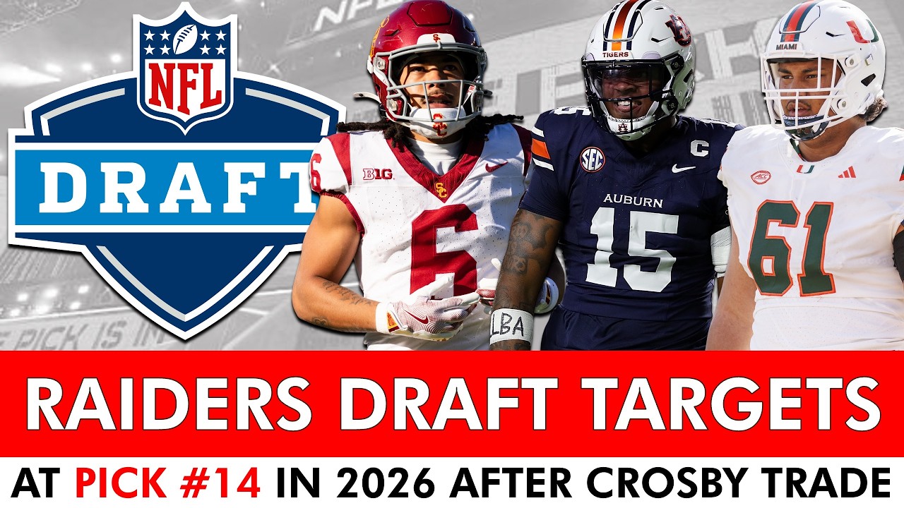 Raiders Draft Targets: Top 10 Prospects For LV At Pick #14 In 2026 NFL Draft After Maxx Crosby Trade
